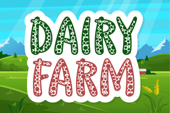 Dairy Farm: A Joyful Decorative Font
