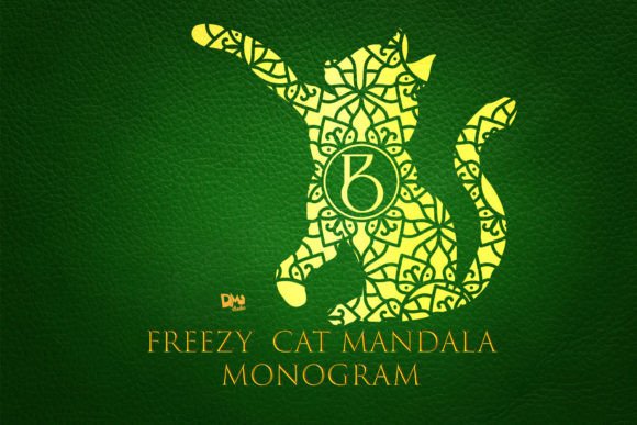 Freezy Cat Mandala Monogram Font