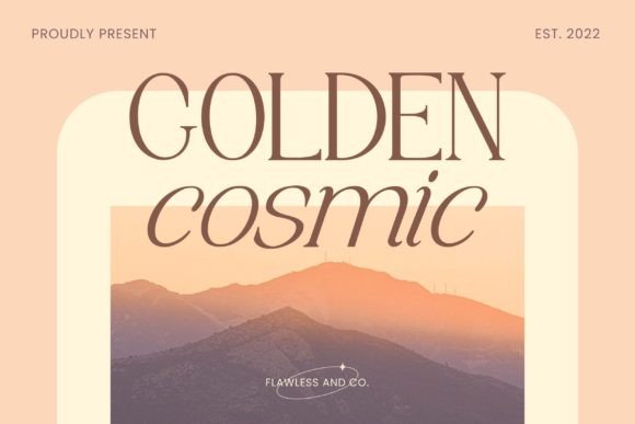 Golden Cosmic: A Stylish Serif Font