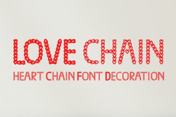 Love Chain Font for Web Design