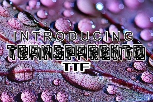 Transparento: A Bold, Decorative Display Font