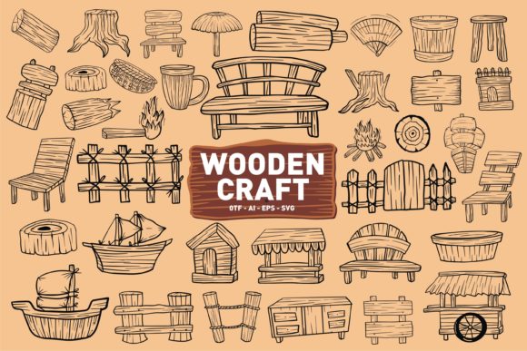 Wooden Craft: A Unique Dingbats Font